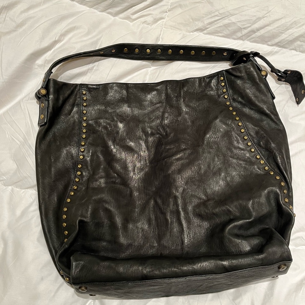 Handmade Italian leather shoulder bag